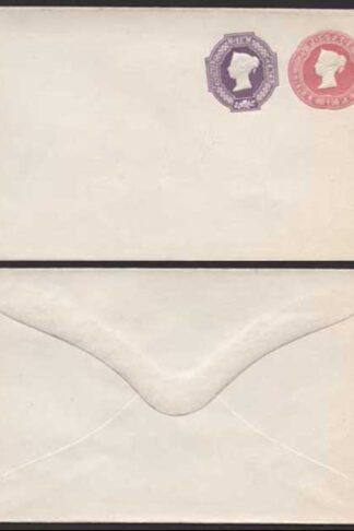 ESC363 QV 3d Carmine and 6d Violet Stamped to Order Envelope Mint