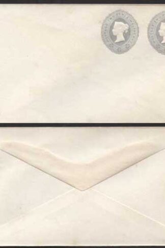 ESC258 QV 2 1/2d Grey Blue and 2 1/2d Grey Blue Stamped to Order Envelope Mint