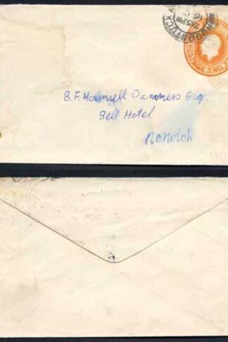 EP62 KGV 1920 2d Post Office Issue Envelope Size E USED RARE