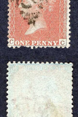 Penny Red Star (BC/CC) Wmk LC perf 14 Vertical Pair Single Irish Cancel