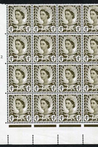 XW8d 4d Olive Sepia No Wmk 1 Violet Phos Band Cyl 2 No Dot Block 16