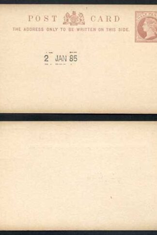 Essay for the 1/2d Postcard Handstamped 2 Jan 1885