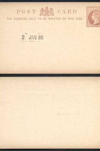 Essay for the 1/2d Postcard Handstamped 2 Jan 1885