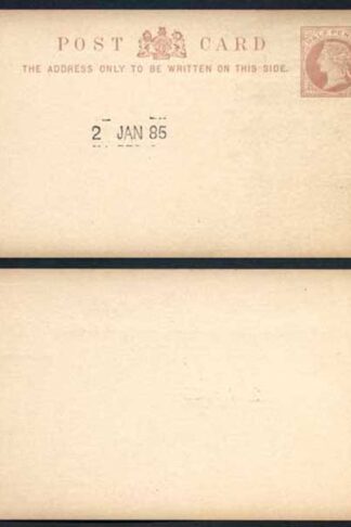 Essay for the 1/2d Postcard Handstamped 2 Jan 1885