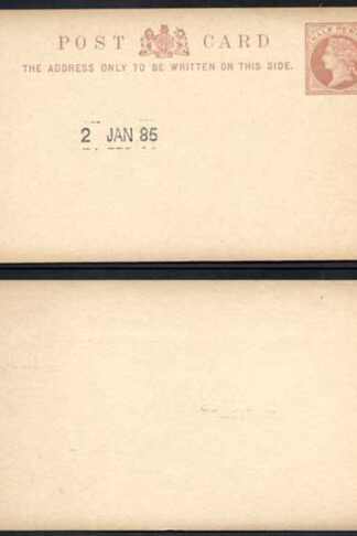 Essay for the 1/2d Postcard Handstamped 2 Jan 1885