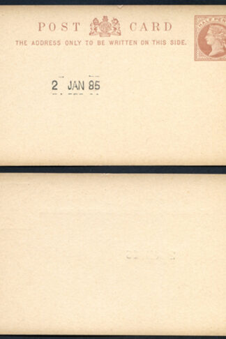 Essay for the 1/2d Postcard Handstamped 2 Jan 1885