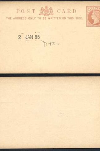 Essay for the 1/2d Postcard Handstamped 2 Jan 1885