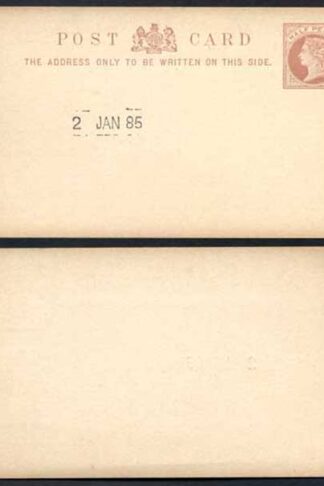 Essay for the 1/2d Postcard Handstamped 2 Jan 1885