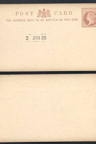 Essay for the 1/2d Postcard Handstamped 2 Jan 1885