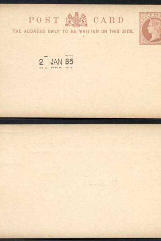 Essay for the 1/2d Postcard Handstamped 2 Jan 1885