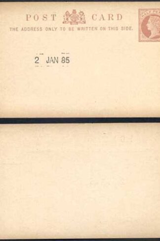 Essay for the 1/2d Postcard Handstamped 2 Jan 1885