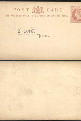 Essay for the 1/2d Postcard Handstamped 2 Jan 1885