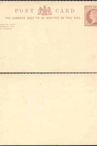 CP14a QV 1/2d + 1/2d Inland Reply Card Format CF3 Stamp L3 Mint Perf 12/6