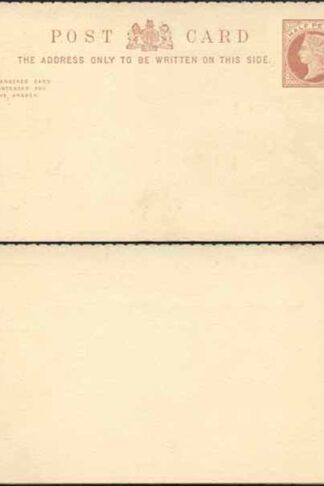 CP14a QV 1/2d + 1/2d Inland Reply Card Format CF3 Stamp L3 Mint Perf 12/8