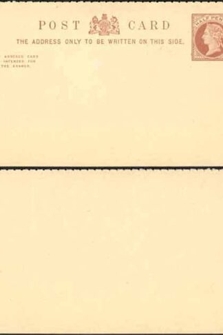 CP14a QV 1/2d + 1/2d Inland Reply Card Format CF3 Stamp L3 Mint Perf 12/9