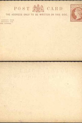 CP14c QV 1/2d + 1/2d Inland Reply Card Format CF3 Stamp L3 Mint Perf 14/7