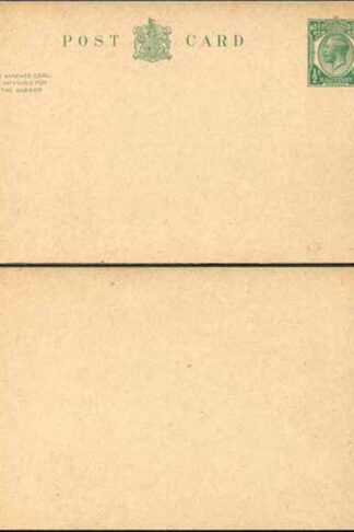 CP70 KGV 1/2d + 1/2d Green Inland Reply Card Format CF13 Stamp L13 Mint