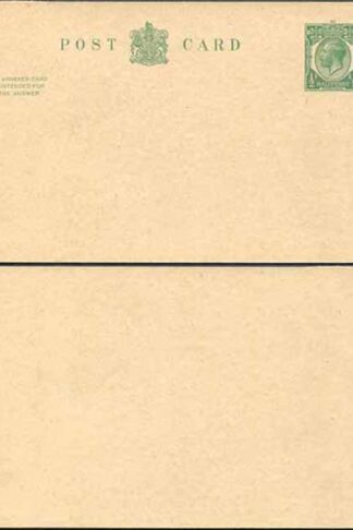 CP70 KGV 1/2d + 1/2d Green Inland Reply Card Format CF13 Stamp L13 Mint