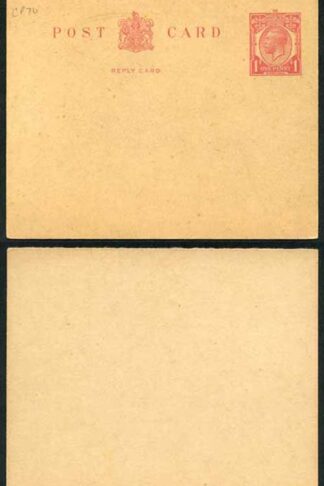 CP76 KGV 1d Carmine Reply Card Format CF13 Stamp L14 Mint