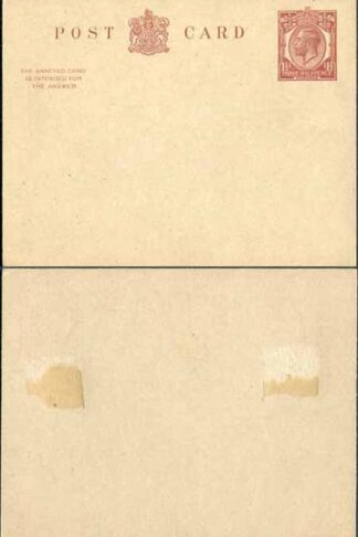 CP79 KGV 1 1/2d Brown Inland Reply Card Format CF13 Stamp L15 Mint