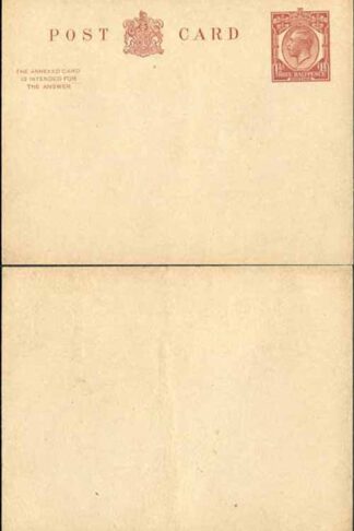 CP79 KGV 1 1/2d Brown Inland Reply Card Format CF13 Stamp L15 Mint