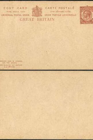 CP84 KGV 1 1/2d Brown Foreign Reply Card Format CF15 Stamp L15 Mint