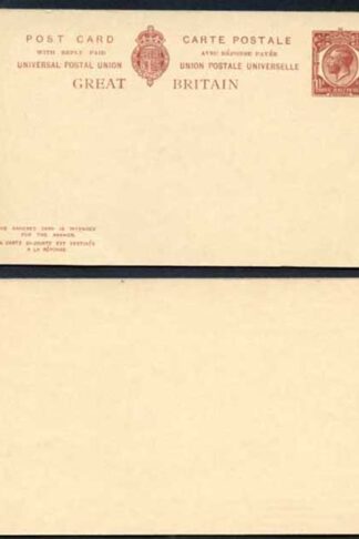 CP93 KGV Foreign Reply Card Format CF16 Stamp L15 Size F Mint