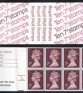 FD1a QEII 70p Booklet LM Cylinder 11 No Dot