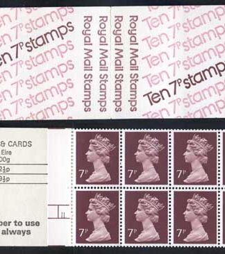 FD1a QEII 70p Booklet LM Cylinder 11 No Dot