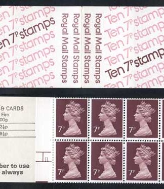 FD1a QEII 70p Booklet LM Cylinder 11 No Dot