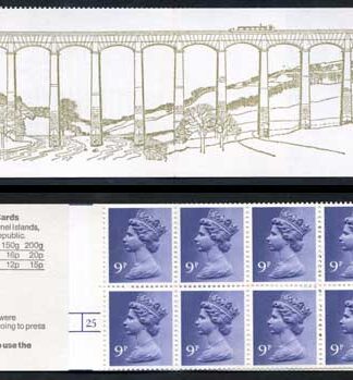FG3a 90p 1978 Llangollen Booklet Cylinder 25 No Dot P28 Left Margin