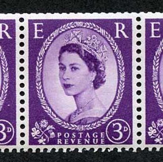 S70d 3d Deep Lilac Coil Strip on Cream Paper Wmk S/ways Left U/M