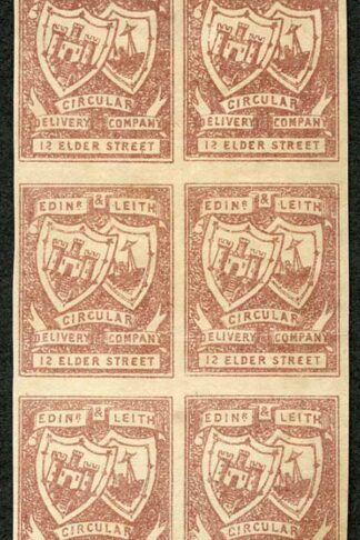 CD13 1/4d Red Brown Circular Delivery 12 Elder Street Block 6 No Gum