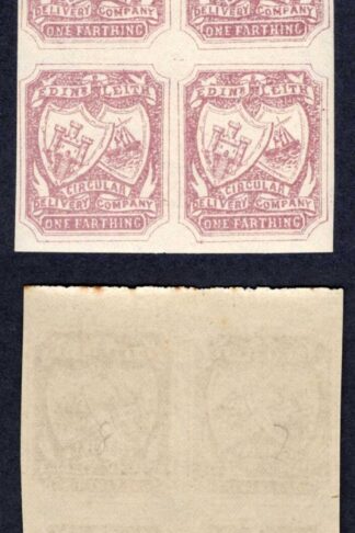 CD10 1/4d Dull Mauve Edinburgh and Leith Circular Delivery Unmounted Mint Block