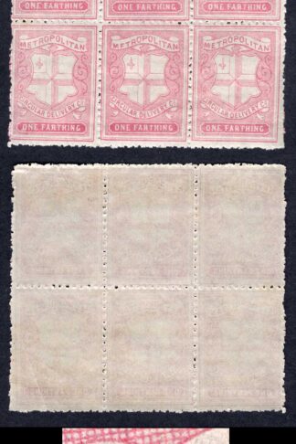 CD38 1/4d Rose Carmine Metropolitan Circular Delivery MFT Error on 1 Stamp U/M