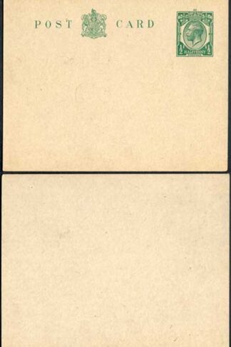 CP71 KGV 1/2d Green Inland Reply Card Format CF13 Stamp L13 Mint