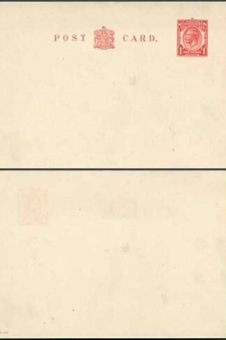 CS52 KGV 1d Carmine Inland Card Format CSF7 Stamp L14a Mint