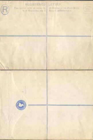 RP13 QV 2d Blue Registered Letter Format RF6 Stamp R3 Size I Mint