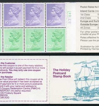 FN3b Holiday 1 Pound 43p Booklet Cylinder B2/B4 Complete
