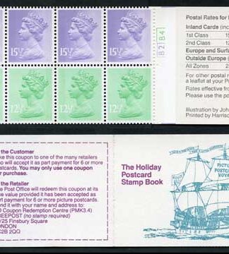 FN3b Holiday 1 Pound 43p Booklet Cylinder B2/B4 Complete