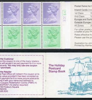 FN3b Holiday 1 Pound 43p Booklet Cylinder B2/B4 Complete