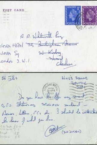 CSP203 QEII 3d and 1d Stamped to Order Postcard (Azure Card) used