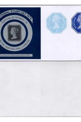 WSP143 QEII 3p and 1/2p 1974 National Stamp Day Label