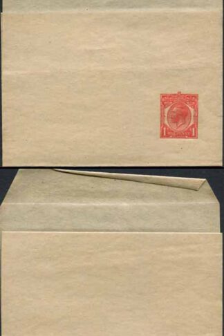 WP30 KGV 1d Carmine Newspaper Wrapper Stamp L14 Size E Mint