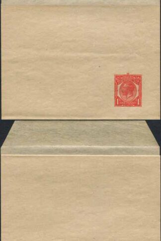 WP30 KGV 1d Carmine Newspaper Wrapper Stamp L14 Size E Mint