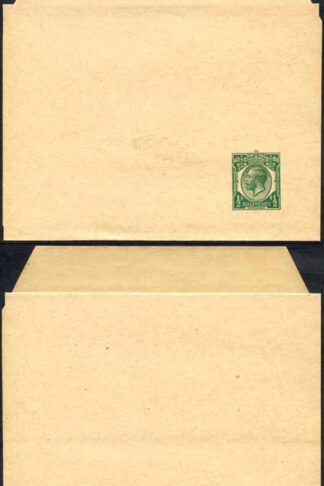 WP27 KGV 1/2d Green Newspaper Wrapper Stamp L13 Size B Mint