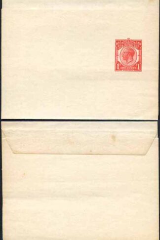 WP34 KGV 1d Carmine Newspaper Wrapper Stamp L22 Size E Mint