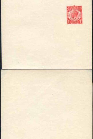 WP34 KGV 1d Carmine Newspaper Wrapper Stamp L22 Size E Mint