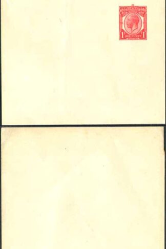 WP34 KGV 1d Carmine Newspaper Wrapper Stamp L22 Size E Mint