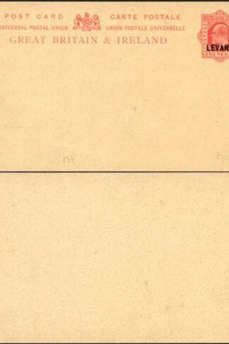 British Levant O/P on 1d Red Foreign Postcard Mint